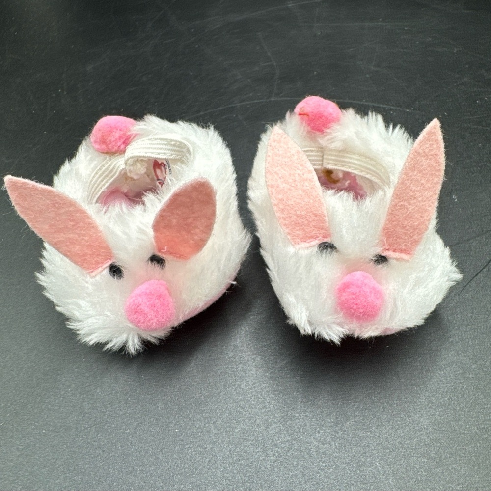 Vintage 1990 Tender Heart Treasures Bunny Slippers For Crafts Bears Dolls
